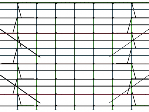 Scaffolding with clamps 3D Модель