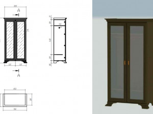 Wardrobe for outerwear Model 3D