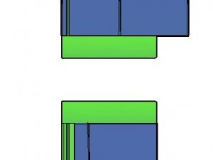 मुलायम सोफ़ा - 3D मॉडल