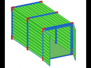 of a cargo container 3D Model