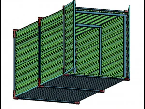 of a cargo container 3D Model