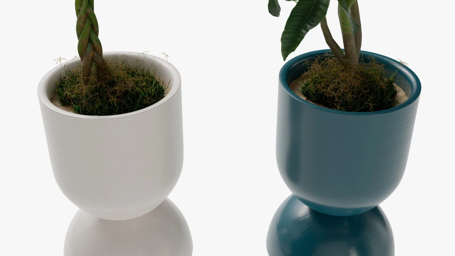 Hourglass Planter 3D Model .c4d .max .obj .3ds .fbx .stl .blend 