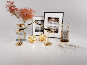 High-quality collection of decors 3D Model