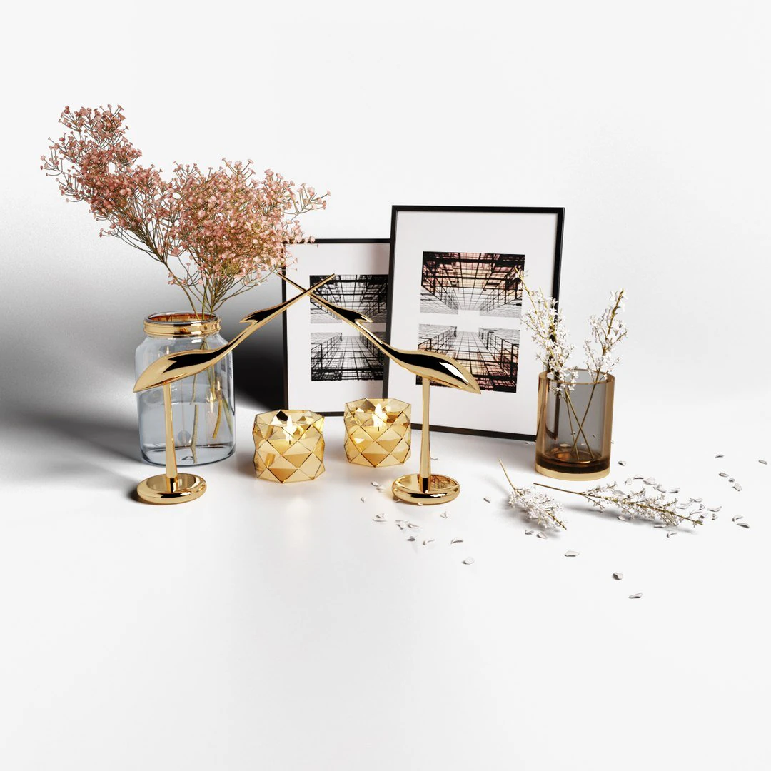 High-quality collection of decors 3D Model .c4d .max .obj .3ds .fbx .stl .blend
