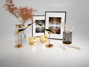 High-quality collection of decors 3D Model