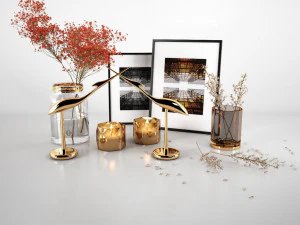 High-quality collection of decors 3D Model