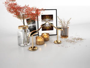 High-quality collection of decors 3D Model