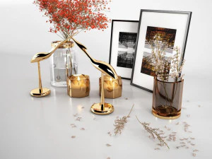 High-quality collection of decors 3D Model