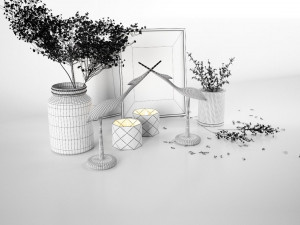 High-quality collection of decors 3D 모델
