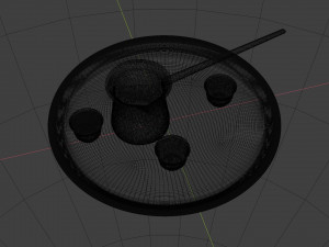 Turkish coffee pot and cups 3D Модель
