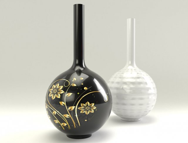 Decorative modern vases 3D Модель .c4d .max .obj .3ds .fbx .stl .blend 
