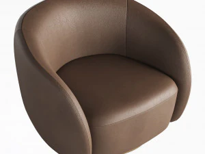 EICHHOLTZ Swivel Armchair BRICE Boucle Cream 3D Model