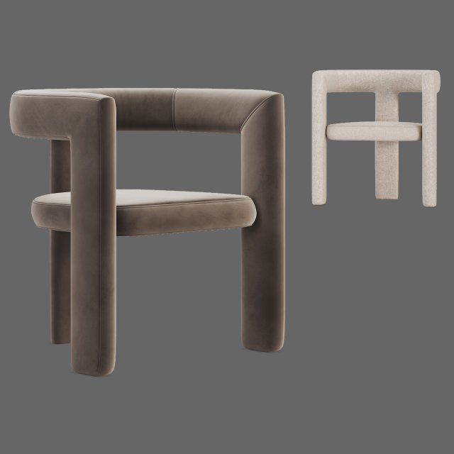 Triah Chair 3D Model .c4d .max .obj .3ds .fbx .stl .blend 