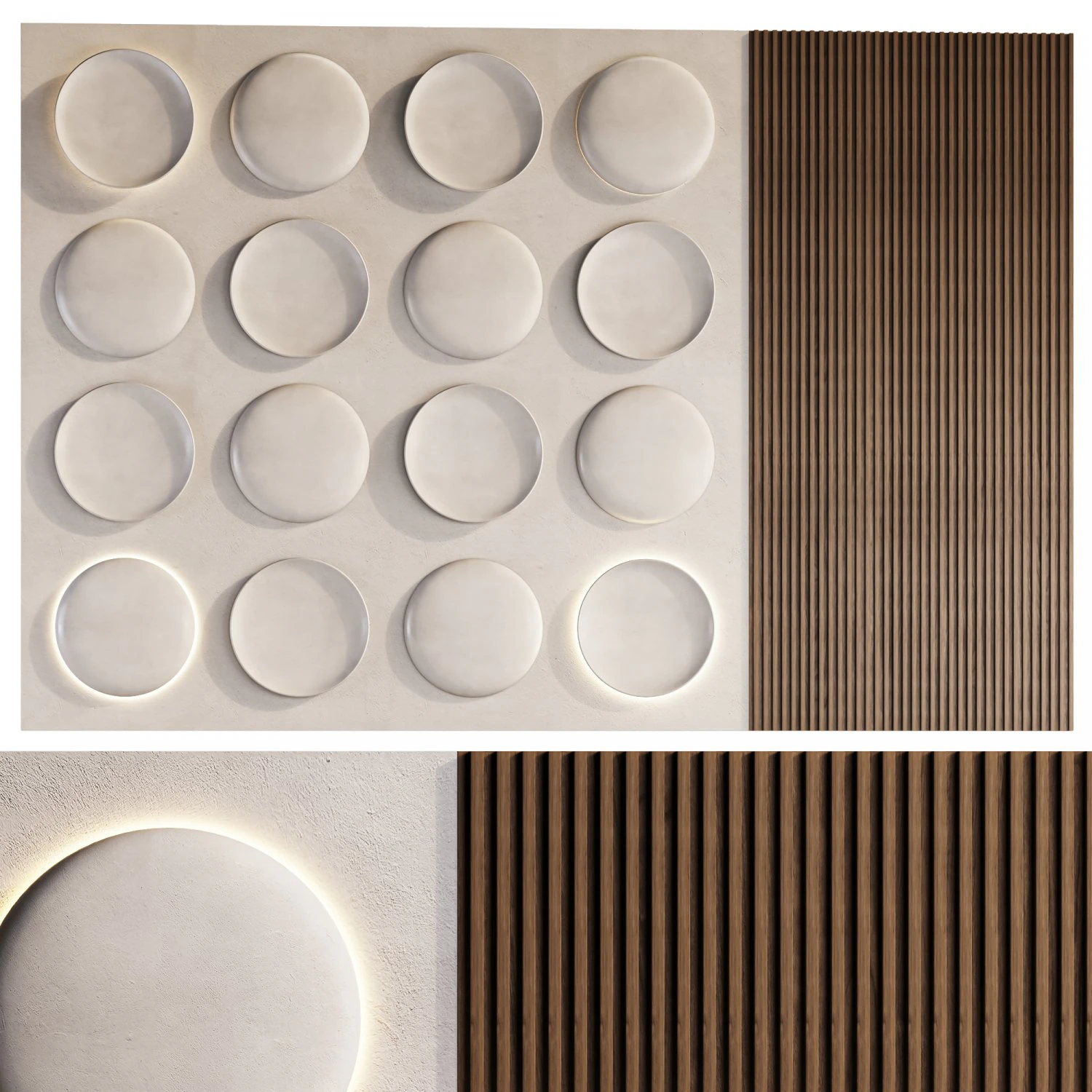 Headboard 3d Wall Panel 3D Model .c4d .max .obj .3ds .fbx .stl .blend 