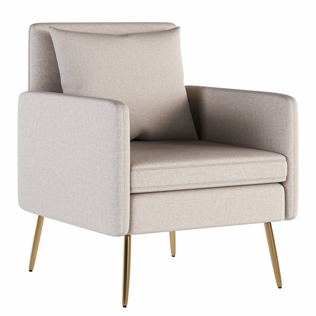 Laertiades Upholstered Armchair 3D Model .c4d .max .obj .3ds .fbx .stl .blend 