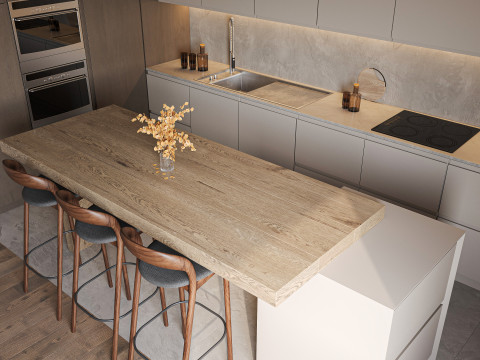 Desain Dapur Model 3D