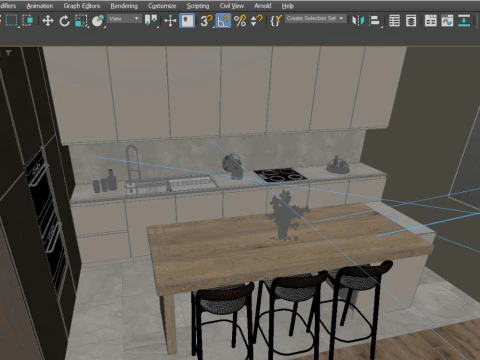 Kitchen Design 3D Model