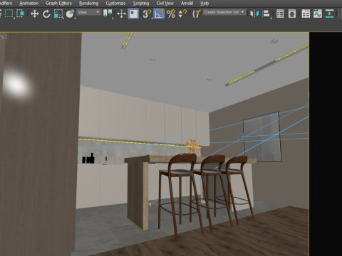 Desain Dapur Model 3D