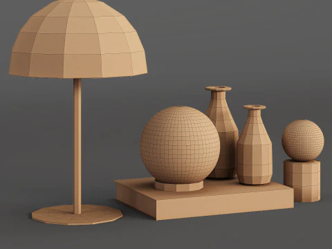 장식 세트 3D 모델