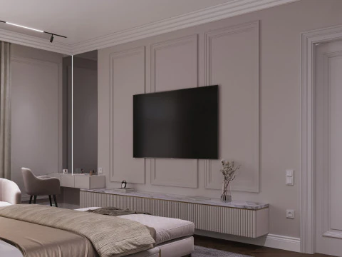 Neo Classic Bedroom 3D Model
