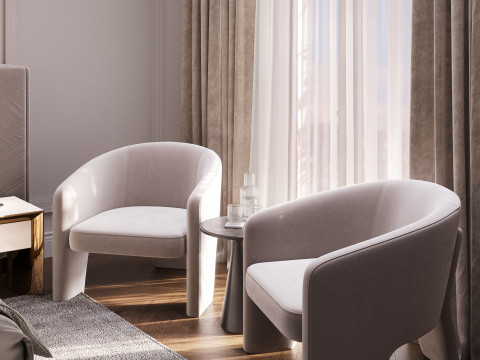 Neo Classic Bedroom 3D Modell