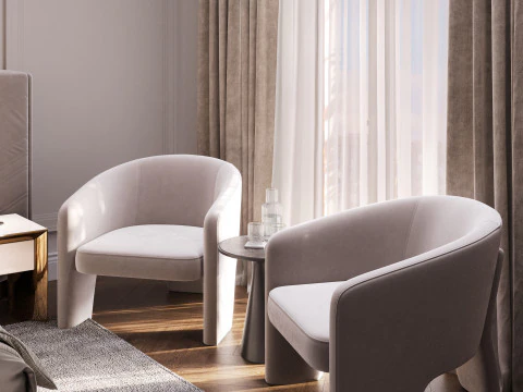 Neo Classic Bedroom 3D Model