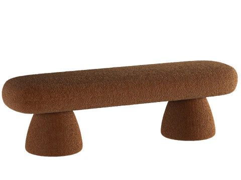 Upholstered Modern Bedroom Bench 3D Model