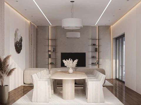 Living Room Minimalism 3D Model