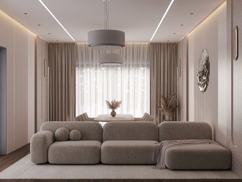 Living Room Minimalism 3D Model