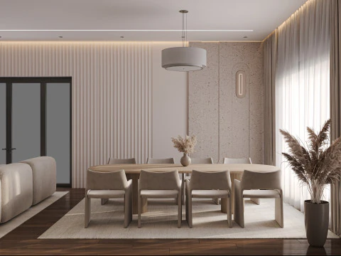 Living Room Minimalism 3D Model