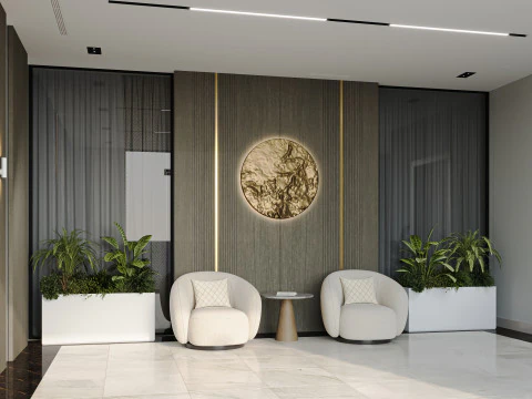 Bureau d'&eacute;tudes de couloir Modèle 3D