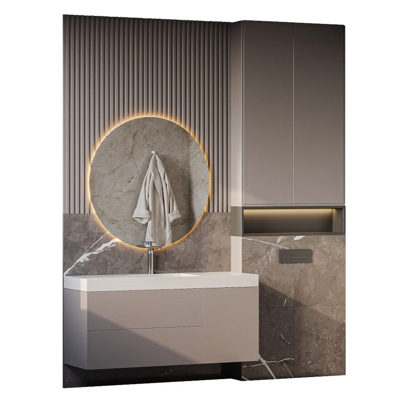 Bathroom minimal style 3Dモデル .c4d .max .obj .3ds .fbx .stl .blend