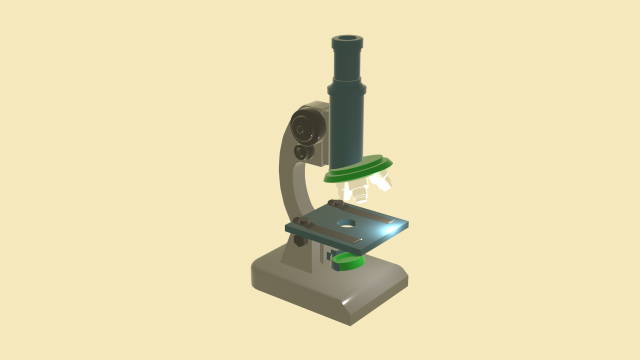 MICROSCOPE 3D Модель .c4d .max .obj .3ds .fbx .stl .blend