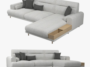 Ikea Langaryd L Shaped Sofa 3D मॉडल