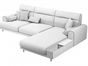 Ikea Langaryd L Shaped Sofa 3D मॉडल