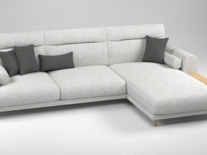 Ikea Langaryd L Shaped Sofa 3D मॉडल
