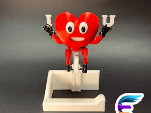 Gadget de soporte de papel higi&eacute;nico con forma de coraz&oacute;n Modelo de impresión 3D