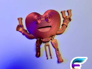 Heart Riding On Toilet Paper Holder Gadget 3D 프린트 모델