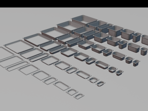 Gastronorm tray set Modèle 3D