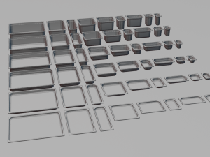 Gastronorm tray set Modèle 3D