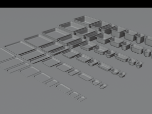 Gastronorm tray set Modèle 3D