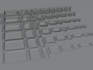 Gastronorm tray set Modèle 3D