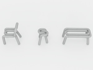BOLD stool chair Bench 3D-Modell