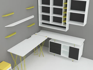 CAPRAZ HOME OFFICE WORK 3D Model