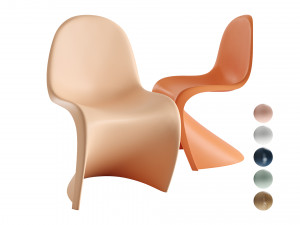 Panton Chair color Peach Fuzz by Vitra 3D Model