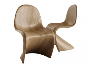 Panton Chair color Peach Fuzz by Vitra 3D Модель