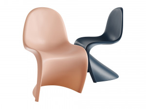 Panton Chair color Peach Fuzz by Vitra 3D Модель
