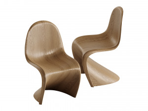 Panton Chair color Peach Fuzz by Vitra 3D Модель