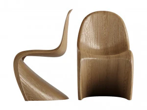 Panton Chair color Peach Fuzz by Vitra 3D Model