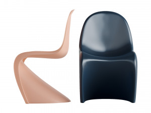 Panton Chair color Peach Fuzz by Vitra 3D Модель